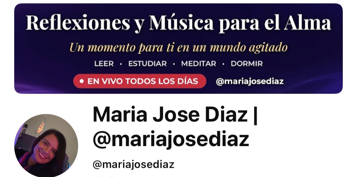 Banner del canal de YouTube de Maria Jose Diaz, reflexiones diarias. Autora y creadora de contenido.